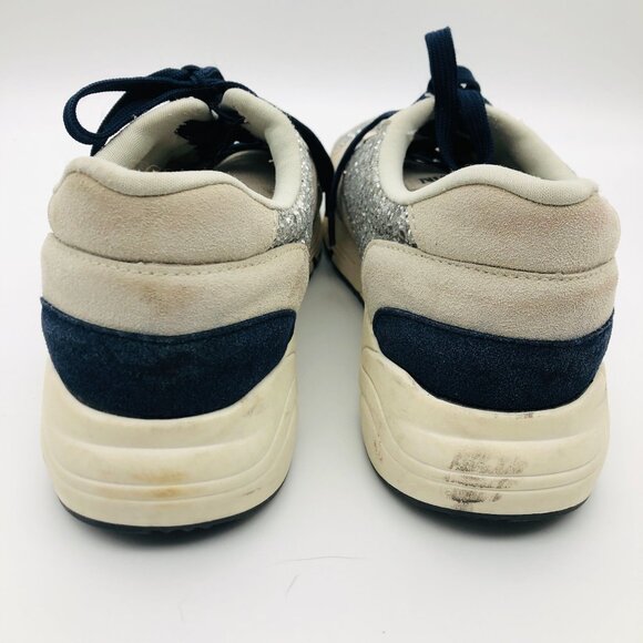 True Religion Women's Esther Sneakers Sz 10 Silver Glitter Blue Laces FT20385-01 - Picture 10 of 10